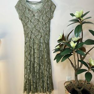 2 for $8 - Vintage Beaded and Floral Lace Jasmine by KVM Maxi Dress